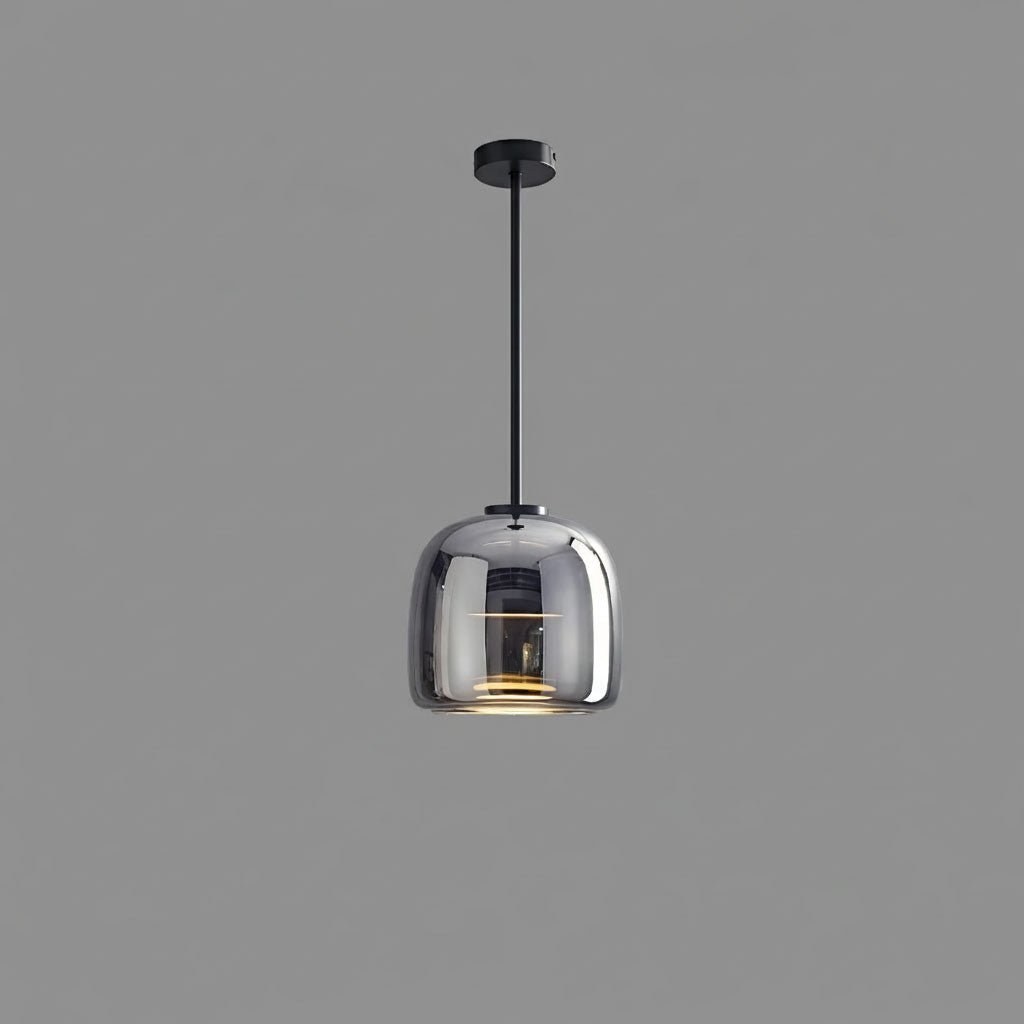 Nowoczesna nordycka lampa sufitowa wisząca czarne szkło styl