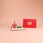 Belle carte pop-up 3D cadeau pour la Fête des Mères