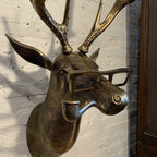 Decorazione artistica da parete con testa di cervo – Scultura da parete di design