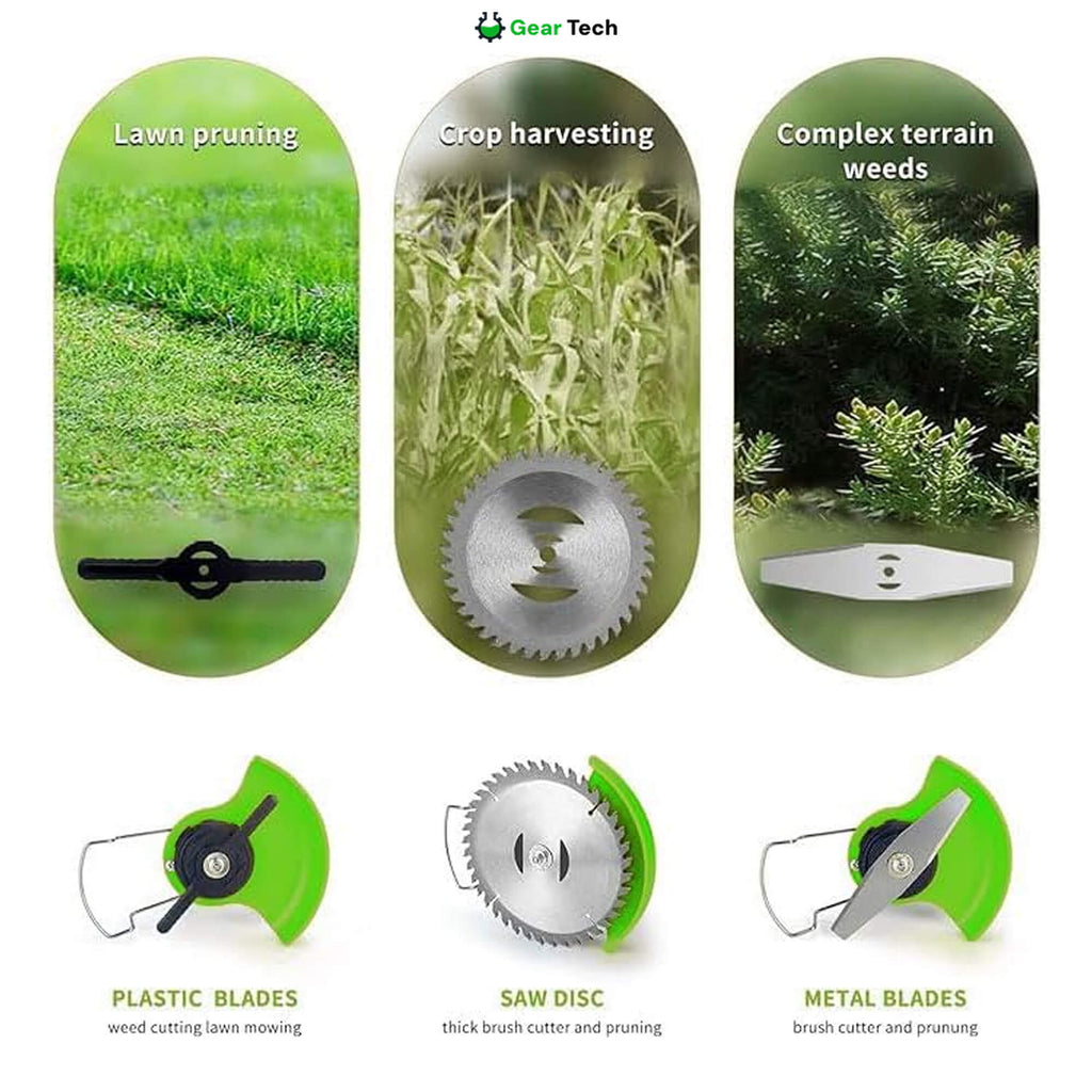 4 w 1 Potężna akumulatorowa podkaszarka do trawy do pielęgnacji ogrodu