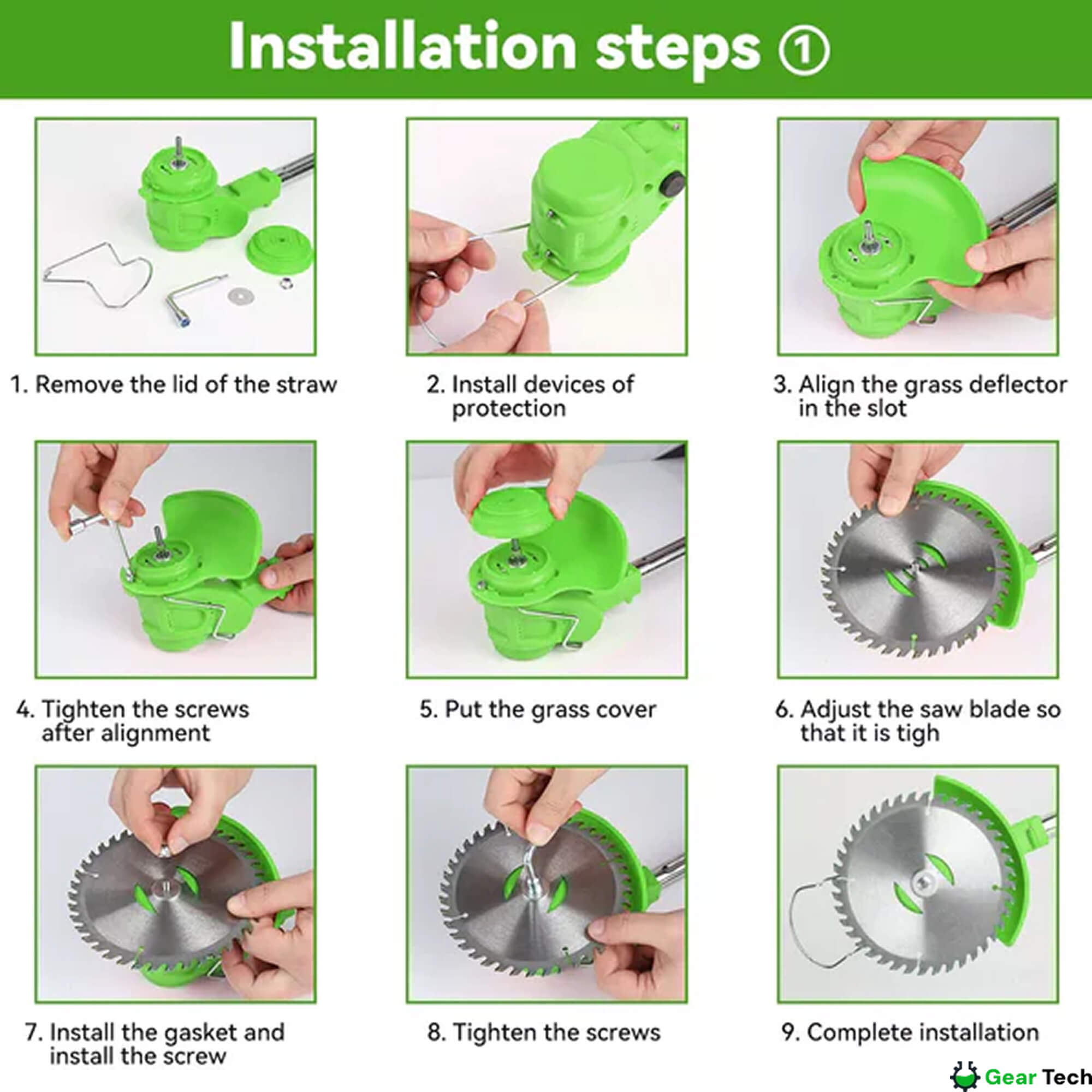 4 w 1 Potężna akumulatorowa podkaszarka do trawy do pielęgnacji ogrodu