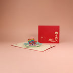 Belle carte pop-up 3D cadeau pour la Fête des Mères