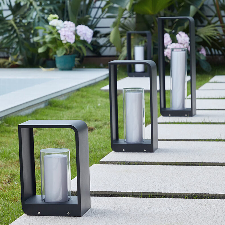 Kwadratowa lampa ogrodowa oświetlenie zewnętrzne LED wodoodporna