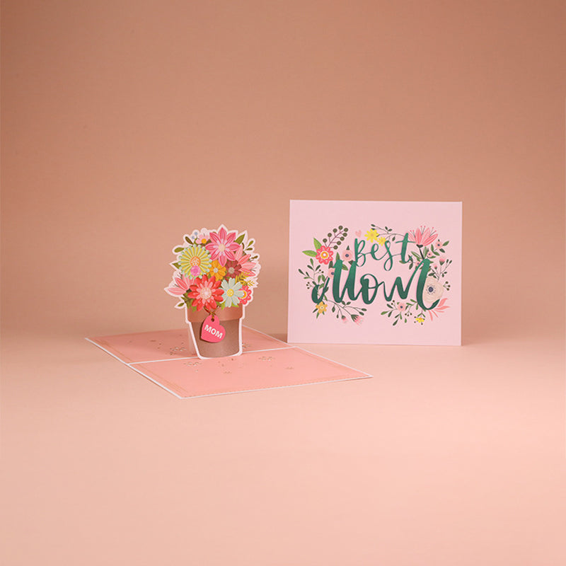 Belle carte pop-up 3D cadeau pour la Fête des Mères