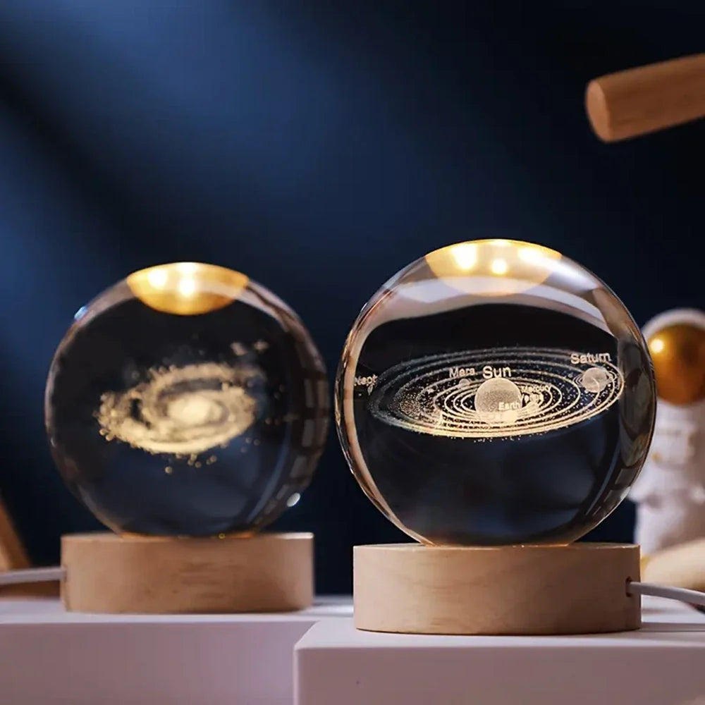 Ozdobna kryształowa kula z wzorem 3D