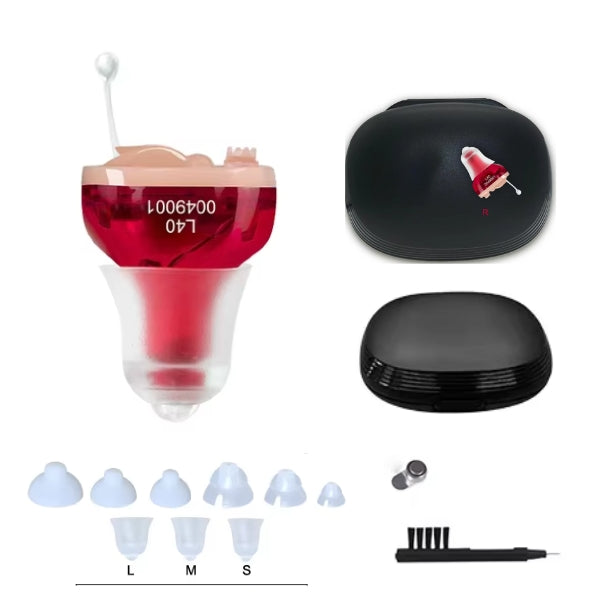 Ulepszony niewidoczny aparat słuchowy douszny