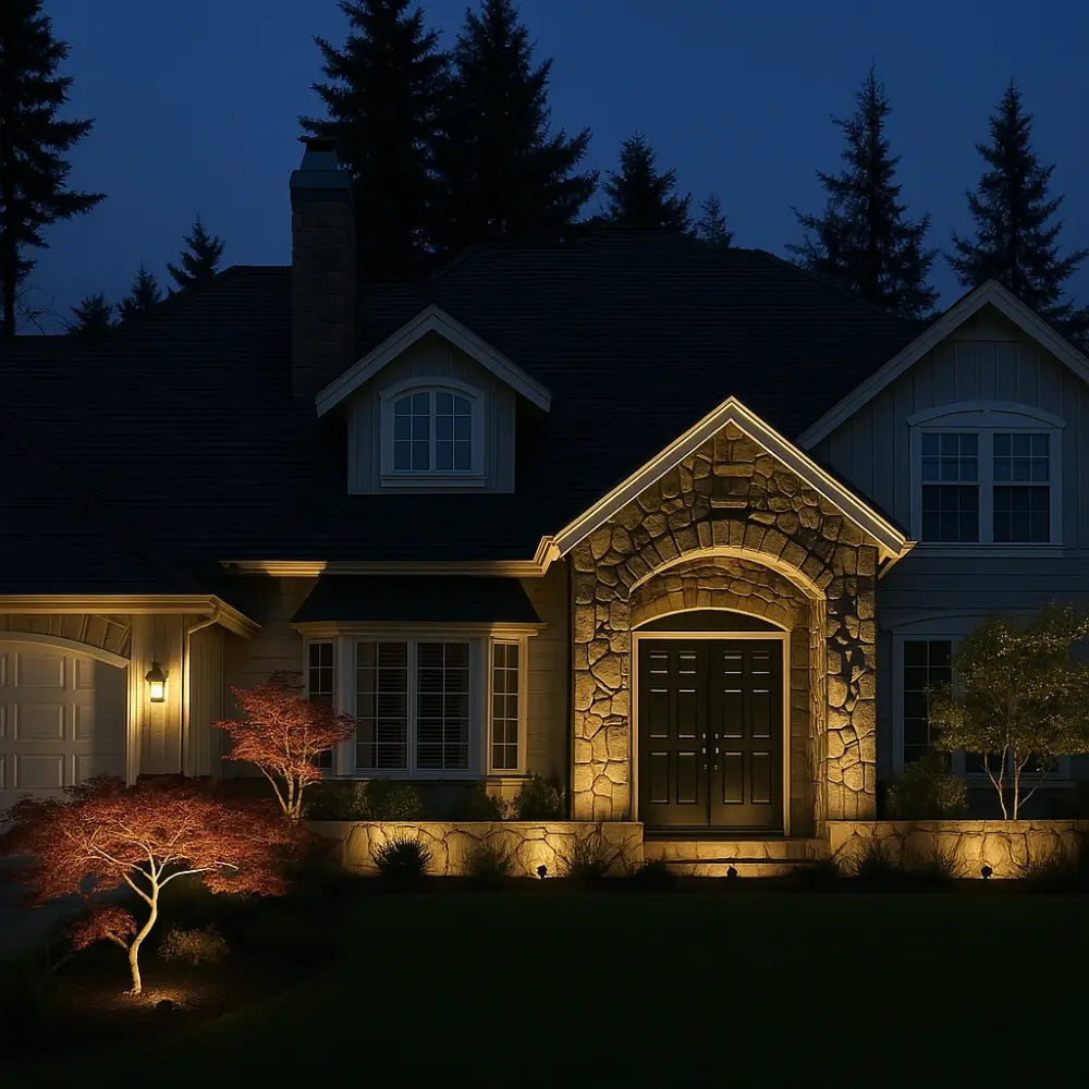 Versatile solar-powered garden spotlight with 9 static and dynamic colors