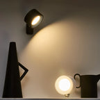 Wireless adjustable wall lamp with magnetic mount and 360° rotation