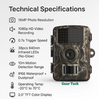 Zaawansowana Kamera Leśna z Nocnym Podglądem