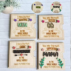 Drehbare Holz-Grußkarte – Geschenk zum Muttertag für Mama und Oma