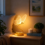 Modern butterfly-shaped table lamp with adjustable lighting