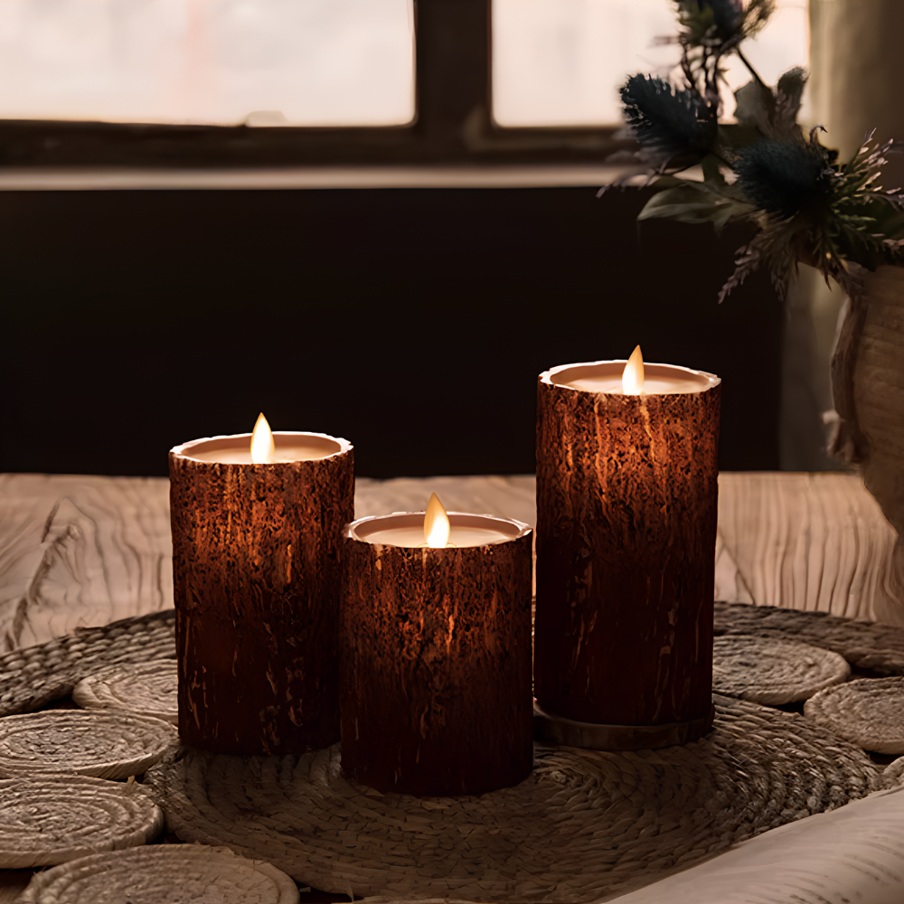 Candele LED eleganti e sicure senza fiamma per illuminazione domestica