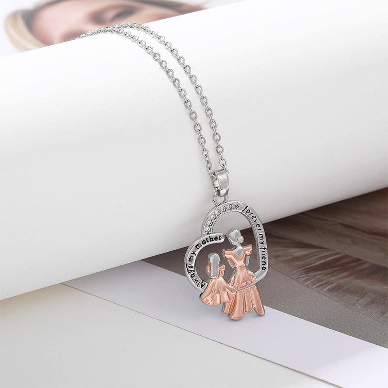 Collana senza tempo mamma e figlia a forma di cuore regalo per la Festa della Mamma