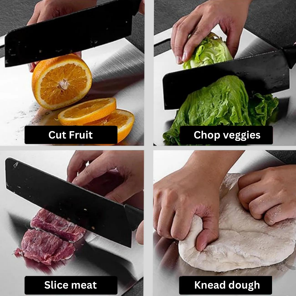 Safe Durable Non-Porous Titanium Cutting Board for Kitchen Use