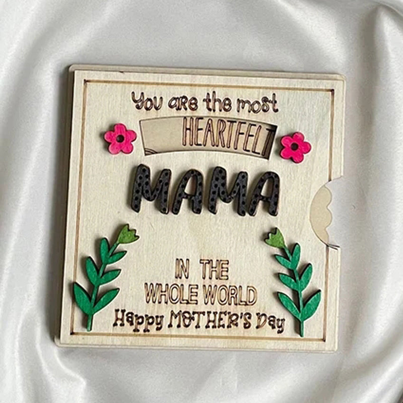 Rotating wooden greeting card – Mother's Day gift for mom and grandma