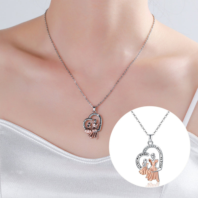 Collana senza tempo mamma e figlia a forma di cuore regalo per la Festa della Mamma