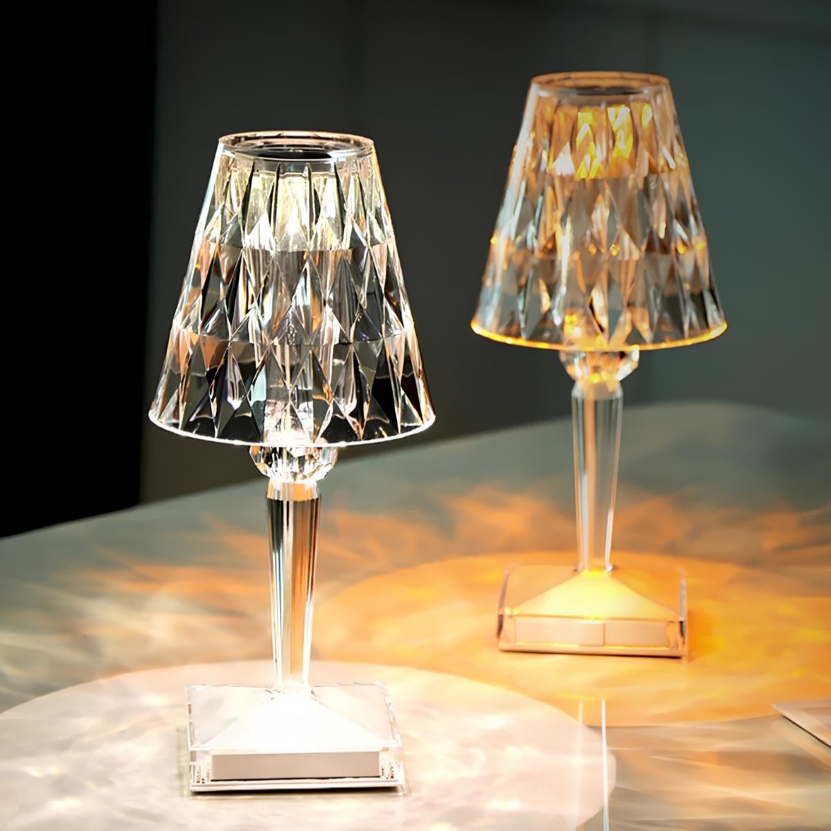 Crystal style table lamp with touch control elegant light wall light