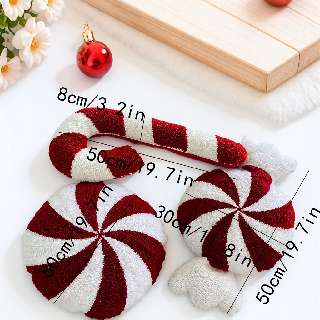 Polarowa Świąteczna Poszewka Haftowana z Motywem Bożonarodzeniowym