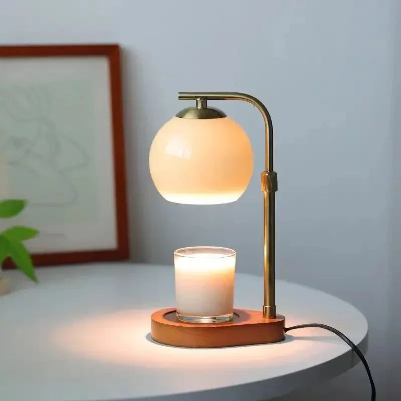 Lampe de table moderne avec chauffage de bougie lumière d'ambiance douce