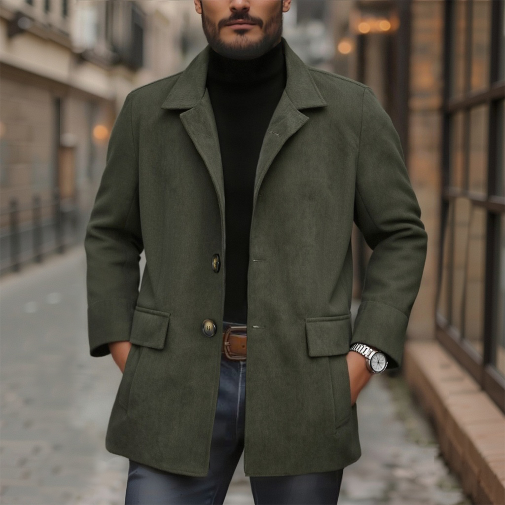 Cappotto aderente da uomo stile vintage corto stile casual