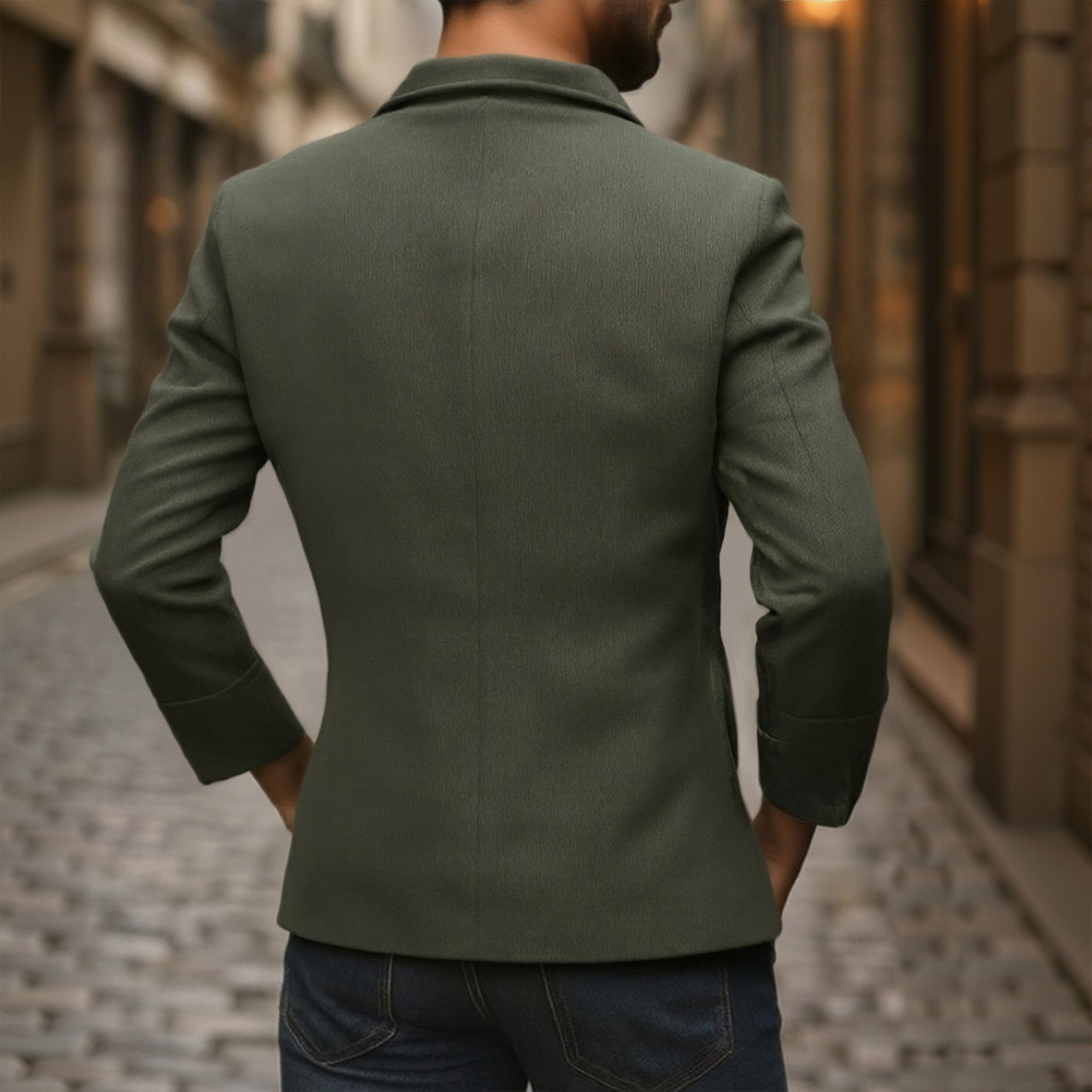 Cappotto aderente da uomo stile vintage corto stile casual