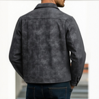 Giacca da moto da uomo con zip aderente abbigliamento esterno quotidiano