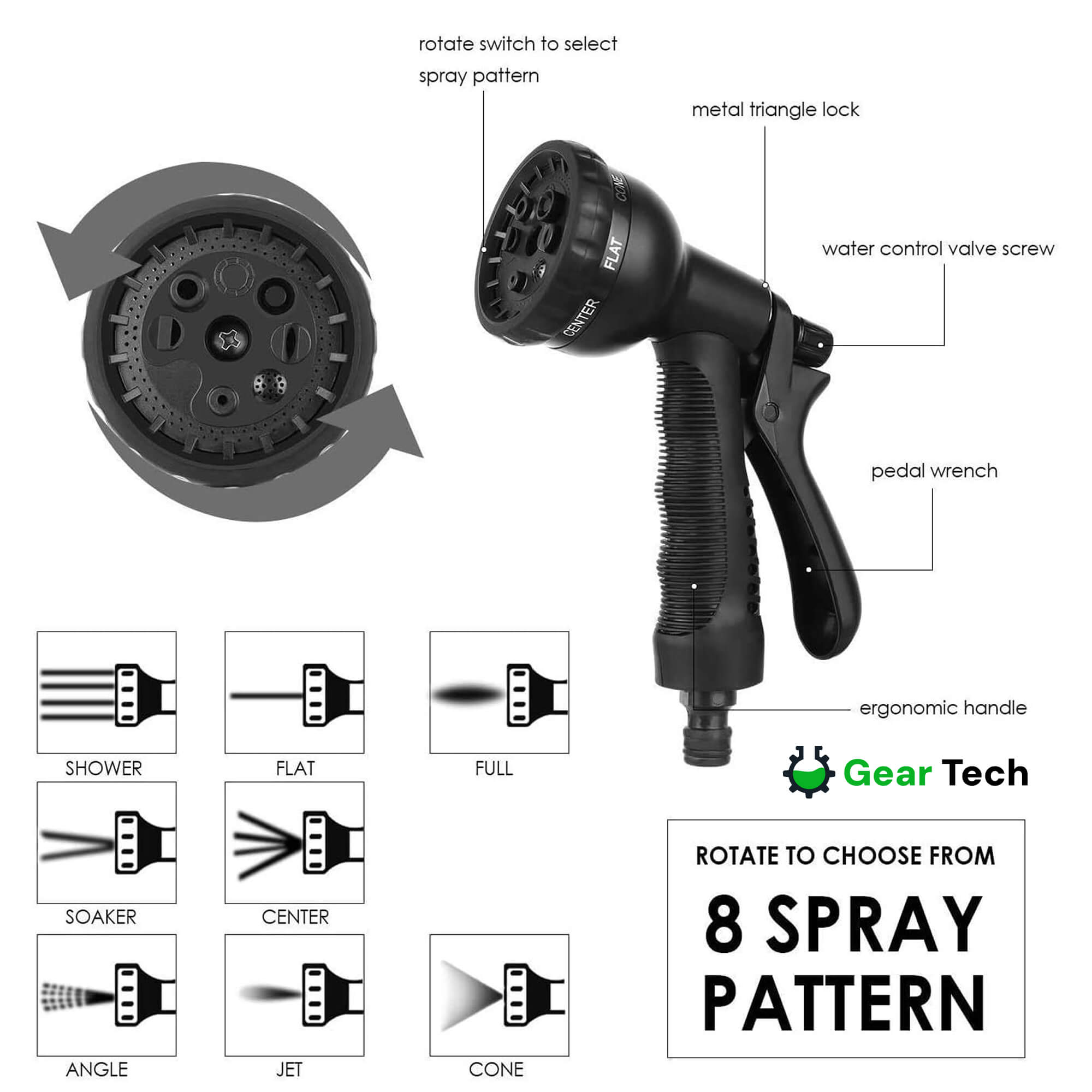 Potężny rozciągliwy wąż ogrodowy 30m do użytku zewnętrznego