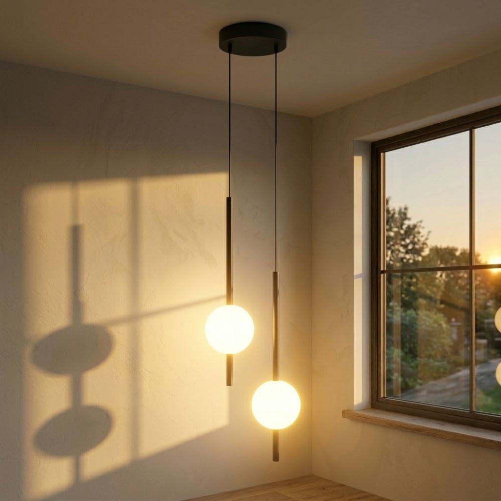 Lampada a sospensione LED da soffitto minimalista in stile scandinavo con lunghezza regolabile