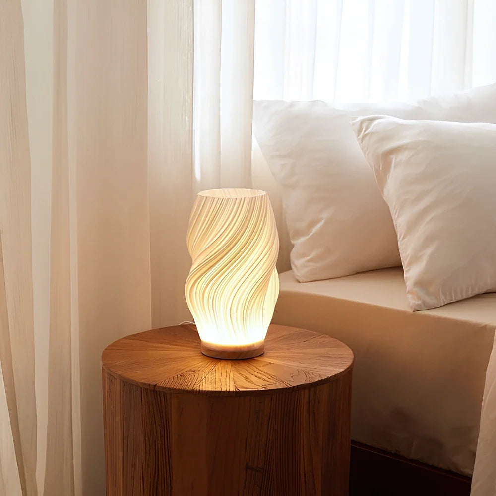 Nowoczesna lampa stołowa wave crest LED oświetlenie dekoracyjne