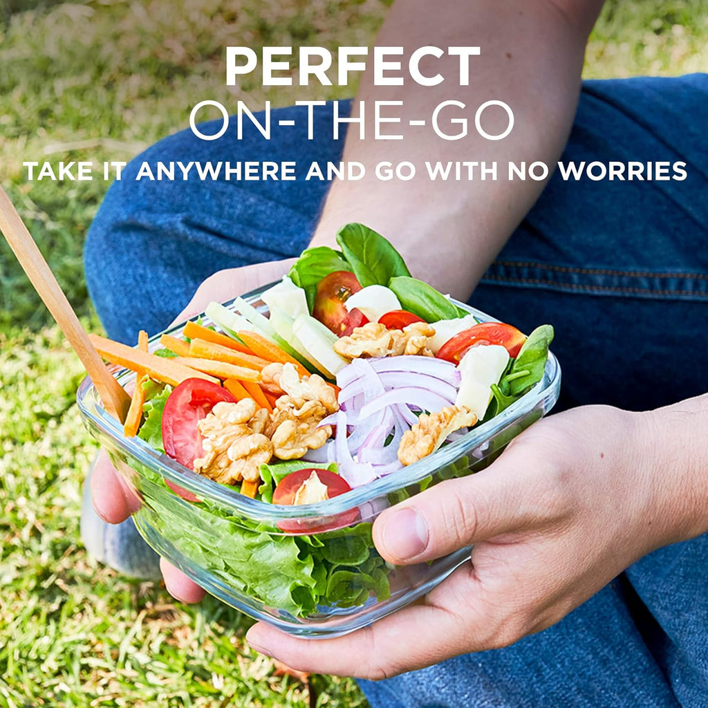 Nowoczesny zestaw szklanych pojemników na żywność – Idealny do przygotowywania posiłków