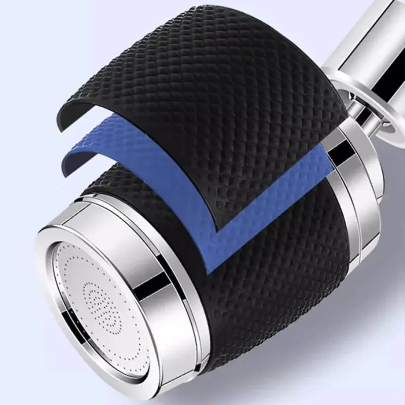 360° Rotatable Faucet Aerator with 3 Spray Modes and Chrome Metal Finish - Image 6