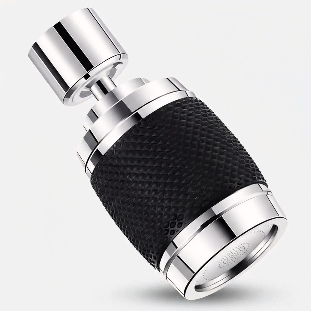 360° Rotatable Faucet Aerator with 3 Spray Modes and Chrome Metal Finish - Image 9