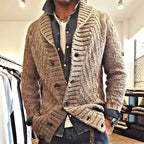 Giacca smart casual da uomo stile cardigan con colletto classico