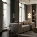 Minimalist Scandinavian-style LED ceiling pendant lamp with adjustable length