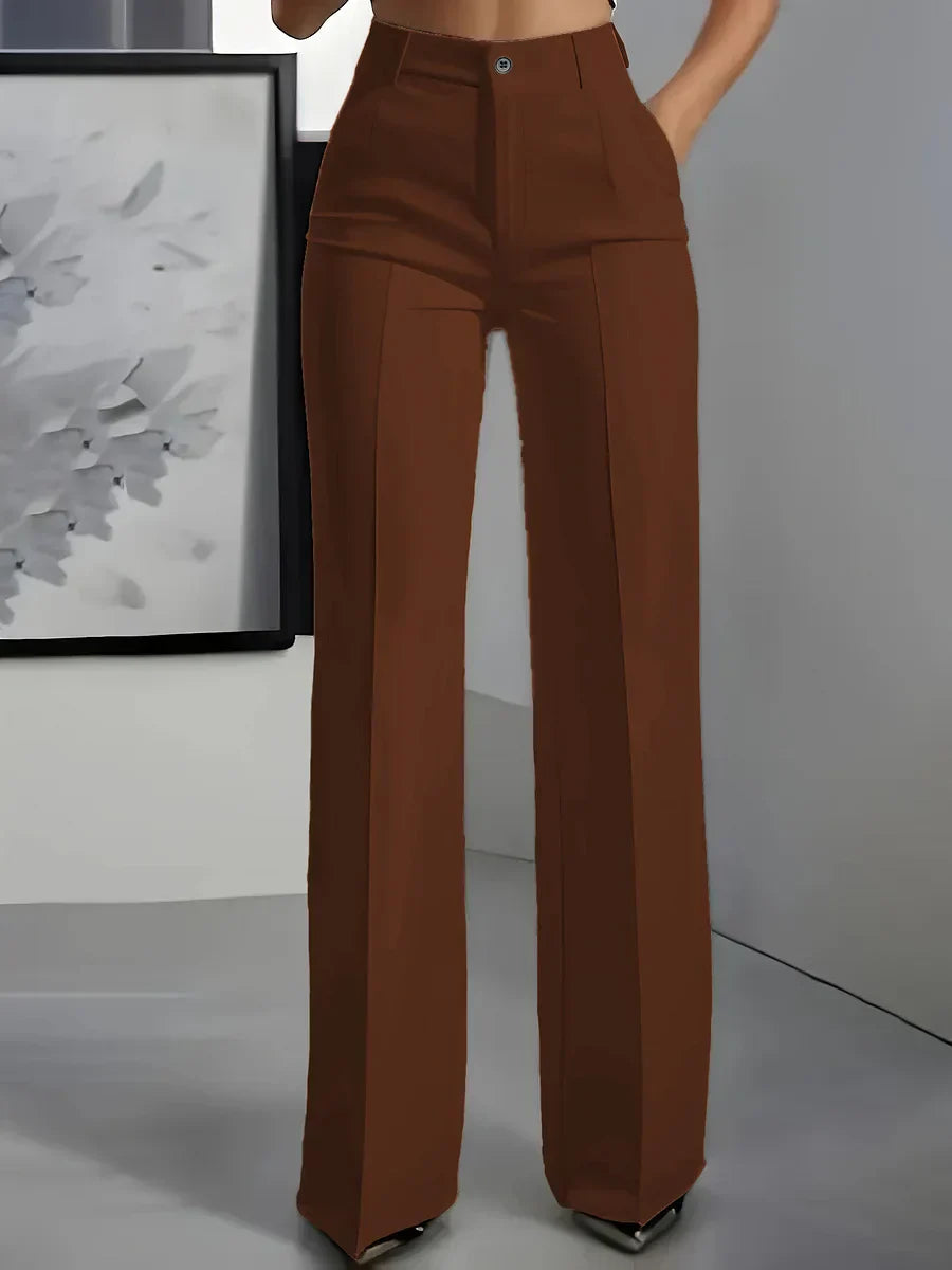 Weite Damenhose mit hohem Bund Smart
