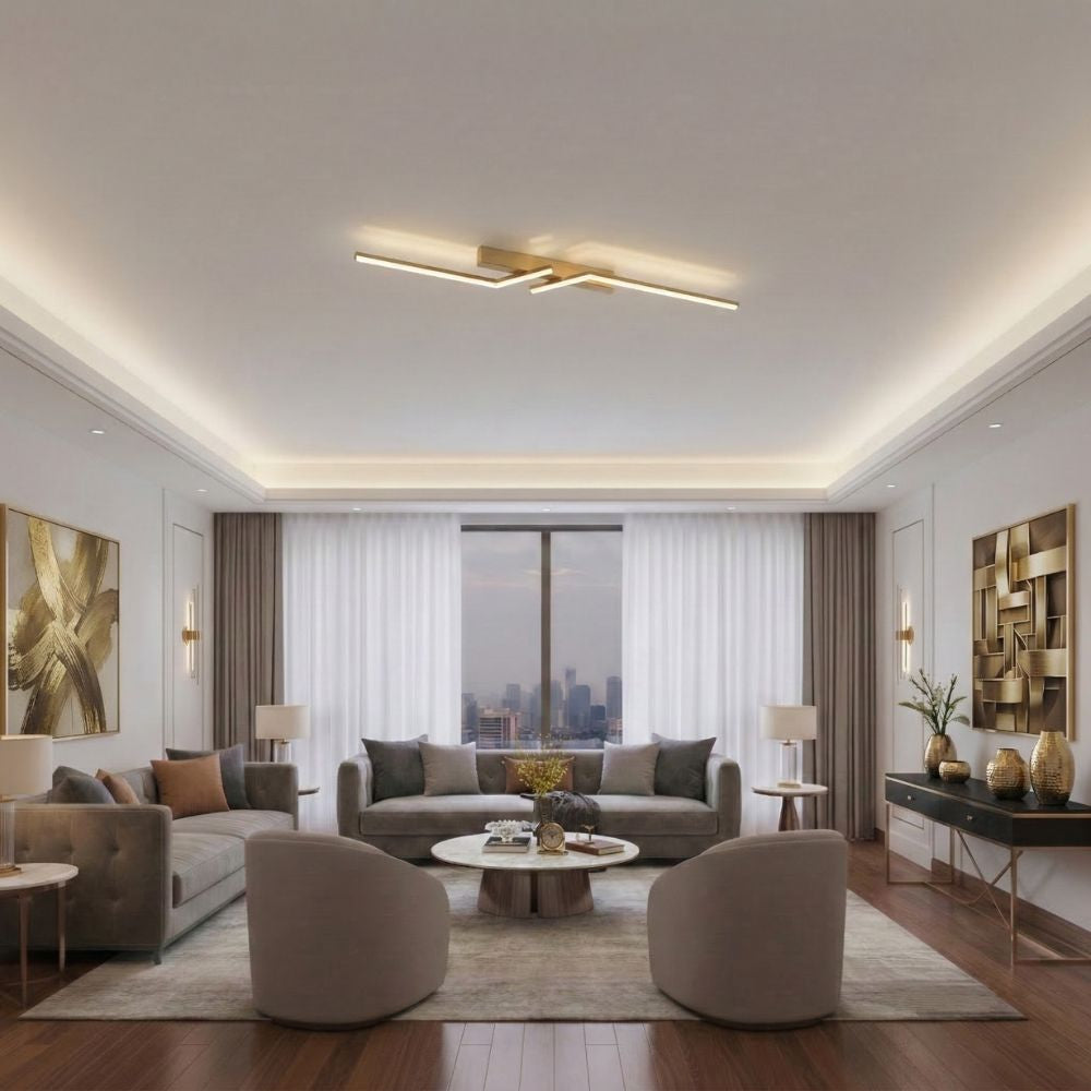 Luminaire de plafond LED moderne et fin – luminaire linéaire