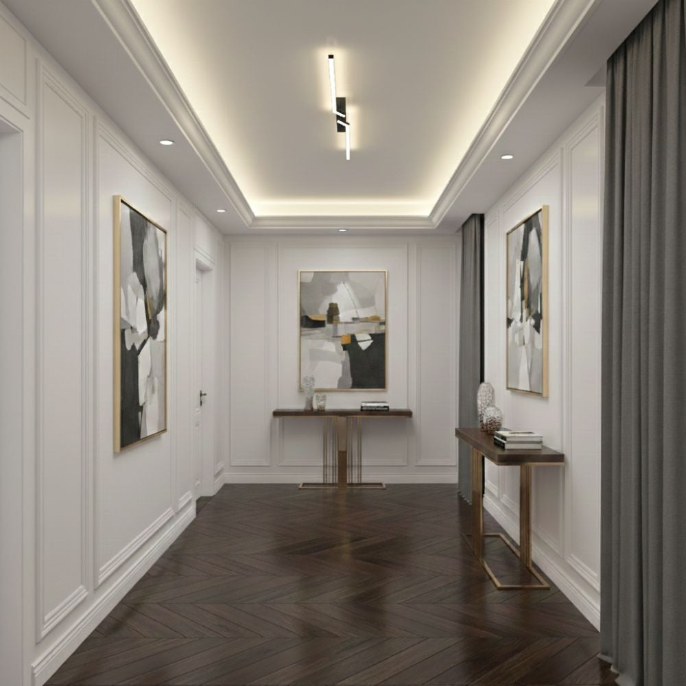 Luminaire de plafond LED moderne et fin – luminaire linéaire