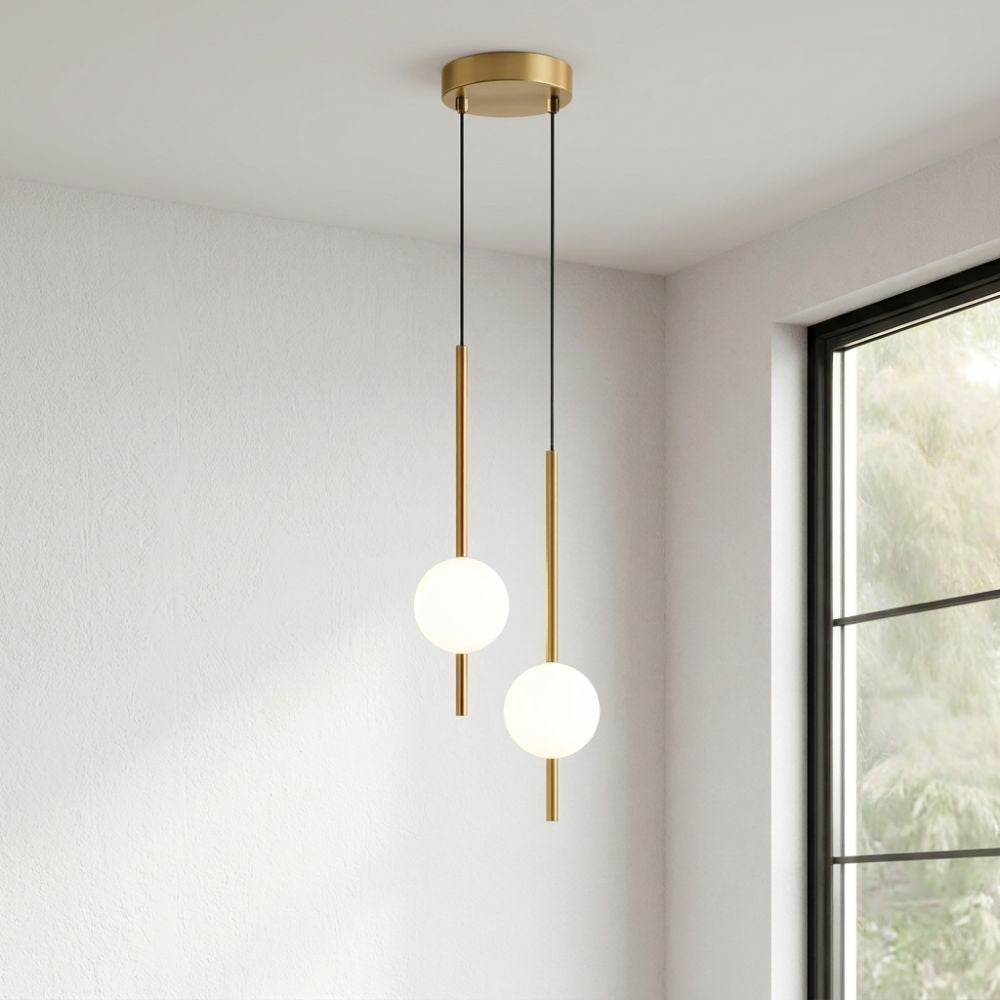 Minimalist Scandinavian-style LED ceiling pendant lamp with adjustable length