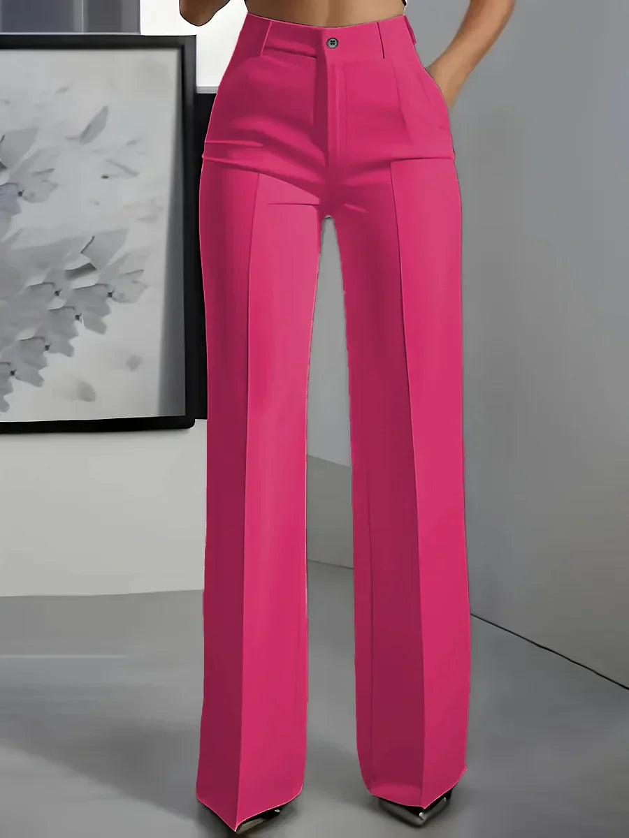 Weite Damenhose mit hohem Bund Smart