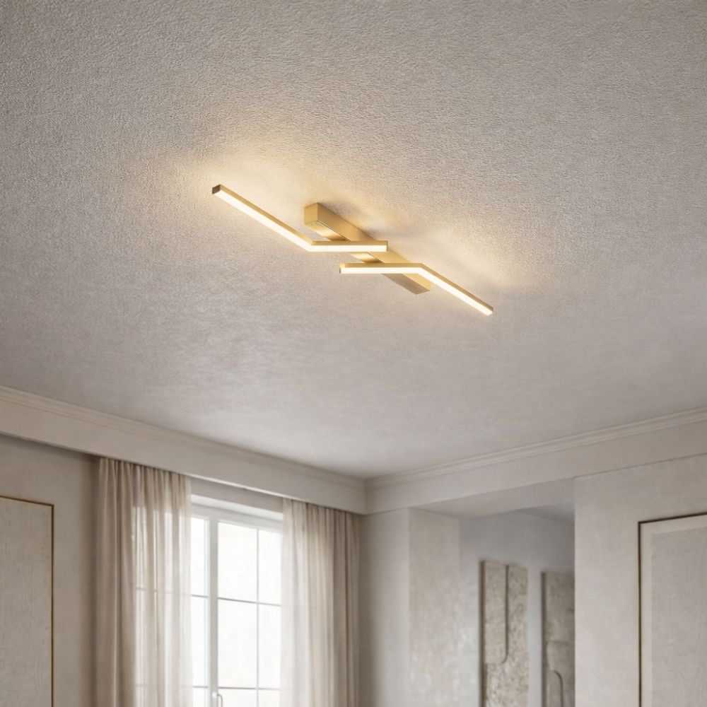 Modern, slim LED ceiling fixture – linear lighting fixture
