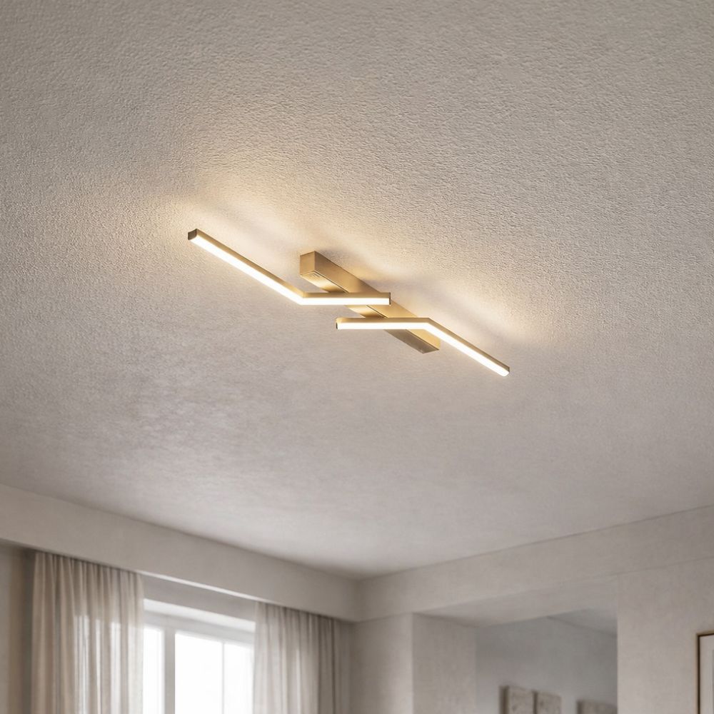 Modern, slim LED ceiling fixture – linear lighting fixture
