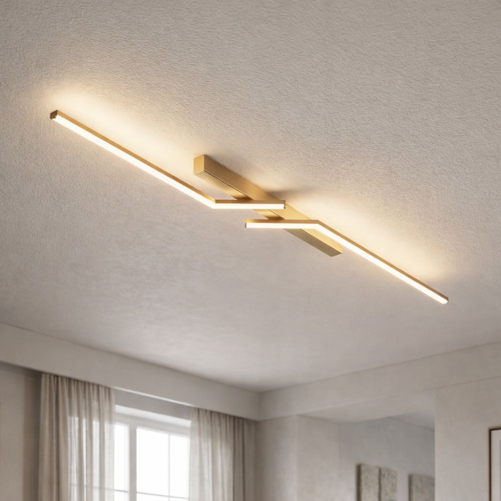 Modern, slim LED ceiling fixture – linear lighting fixture
