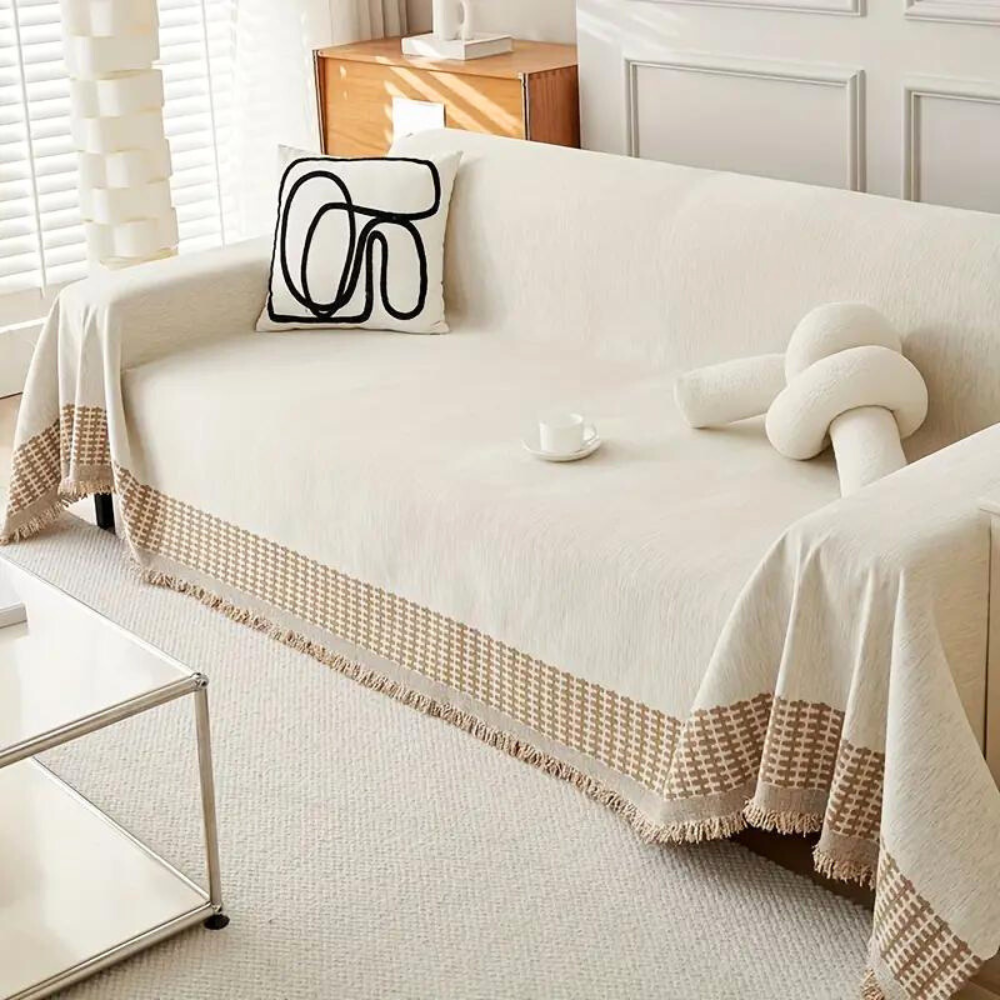 Housse de canapé élégante résistante aux taches en microfibre pour usage domestique