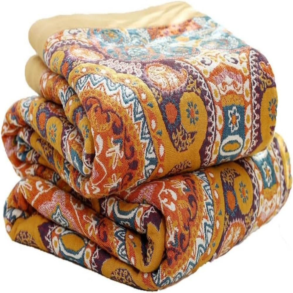 Couverture innovante réversible rafraîchissante boho pour un sommeil paisible