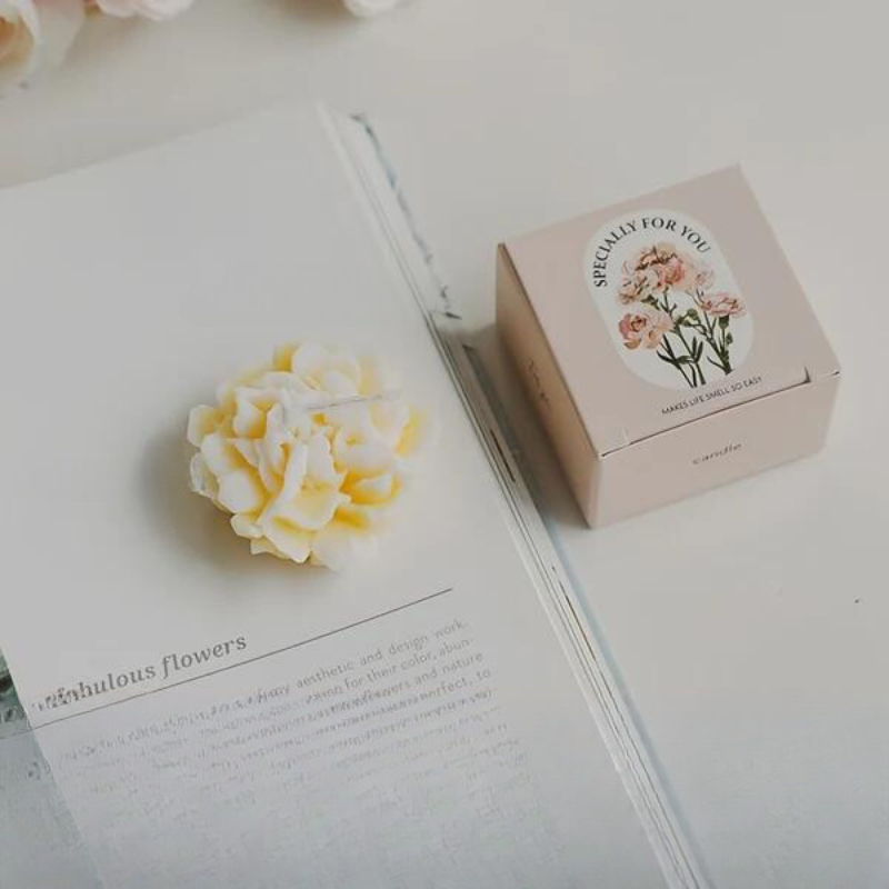 Bougie artistique parfumée en forme de fleur de girofle, cadeau pour la fête des Mères