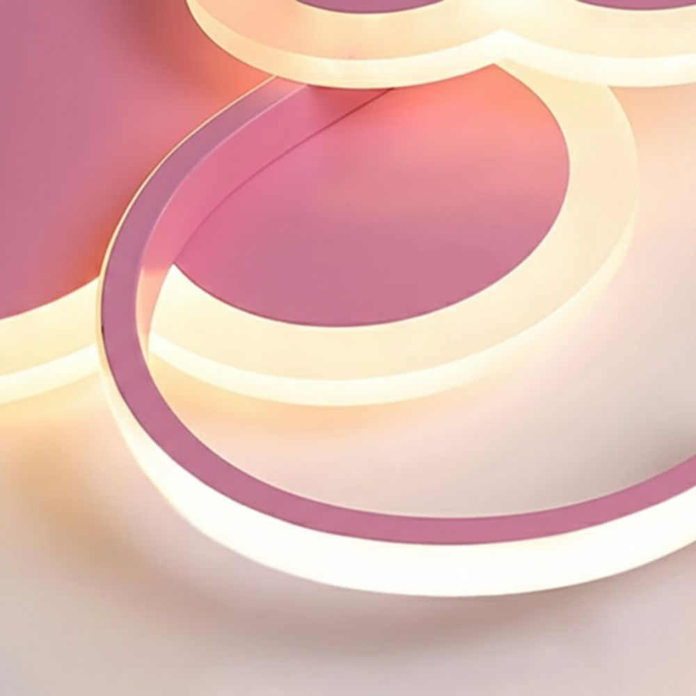 Modern heart-shaped LED ceiling lamp for ambient interior lighting