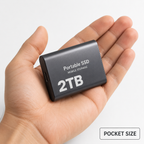 Przenośny Dysk SSD 2TB USB-C – Zewnętrzna Pamięć do Laptopa, PC i Telefonu