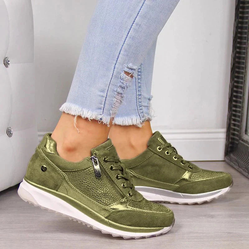 Dames comfortabele wandelschoenen met ondersteuning