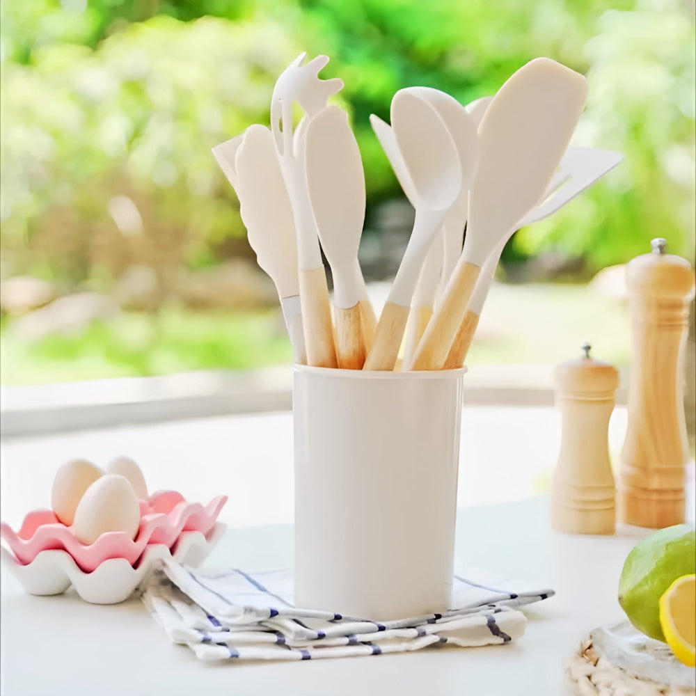 Utensili da cucina in silicone sicuri senza BPA – set da 12 pezzi