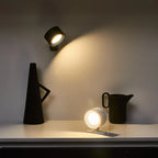 Wireless adjustable wall lamp with magnetic mount and 360° rotation